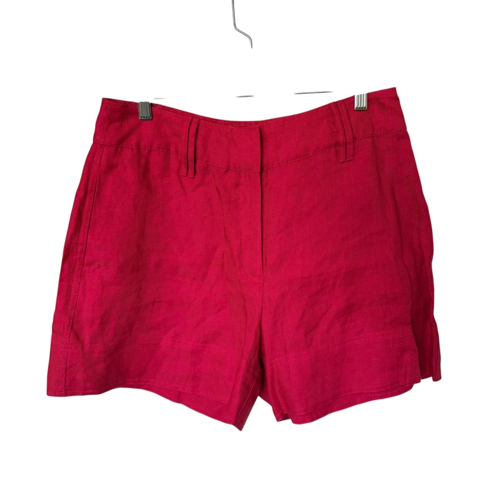 Country Road Organic French Linen Hot Pink Shorts Womens Size 12‎